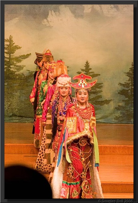 Image # 054, filename IMG_3382
ImageDescription: concert Tibetan Qiang ethnic songs
Make: Canon
Model: Canon EOS 5D
Orientation: Normal
XResolution: 240
YResolution: 240
ResolutionUnit: Inch
Software: Adobe Photoshop CS3 Windows
DateTime: 5/18/2007 6:25:56 PM
Copyright: © Douglas Bolt 2007
TimeZoneOffset: 65532, 65532
ExposureTime: 1/400 s
FNumber: F4.5
ExposureProgram: Aperture priority
ISOSpeedRatings: ISO 1250
ExifVersion: 2.21
DateTimeOriginal: 5/6/2007 9:14:21 PM
DateTimeDigitized: 5/6/2007 9:14:21 PM
ShutterSpeedValue: 1/400 sec (8.6 APEX)
ApertureValue: F4.5 (4.34 APEX)
ExposureBiasValue: -0.33 EV
MaxApertureValue: F4 (4 APEX)
MeteringMode: Multi-segment
Flash: No flash, compulsory flash suppression
FocalLength: 105 mm
ColorSpace: sRGB
ExifImageWidth: 427
ExifImageLength: 640
FocalPlaneXResolution: 3086.93
FocalPlaneYResolution: 3091.3
FocalPlaneResolutionUnit: Inch
CustomRendered: Normal process
ExposureMode: Auto
WhiteBalance: Auto
SceneCaptureType: Standard
ExifOffset: 308